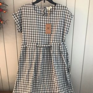 Gray Gingham Dress